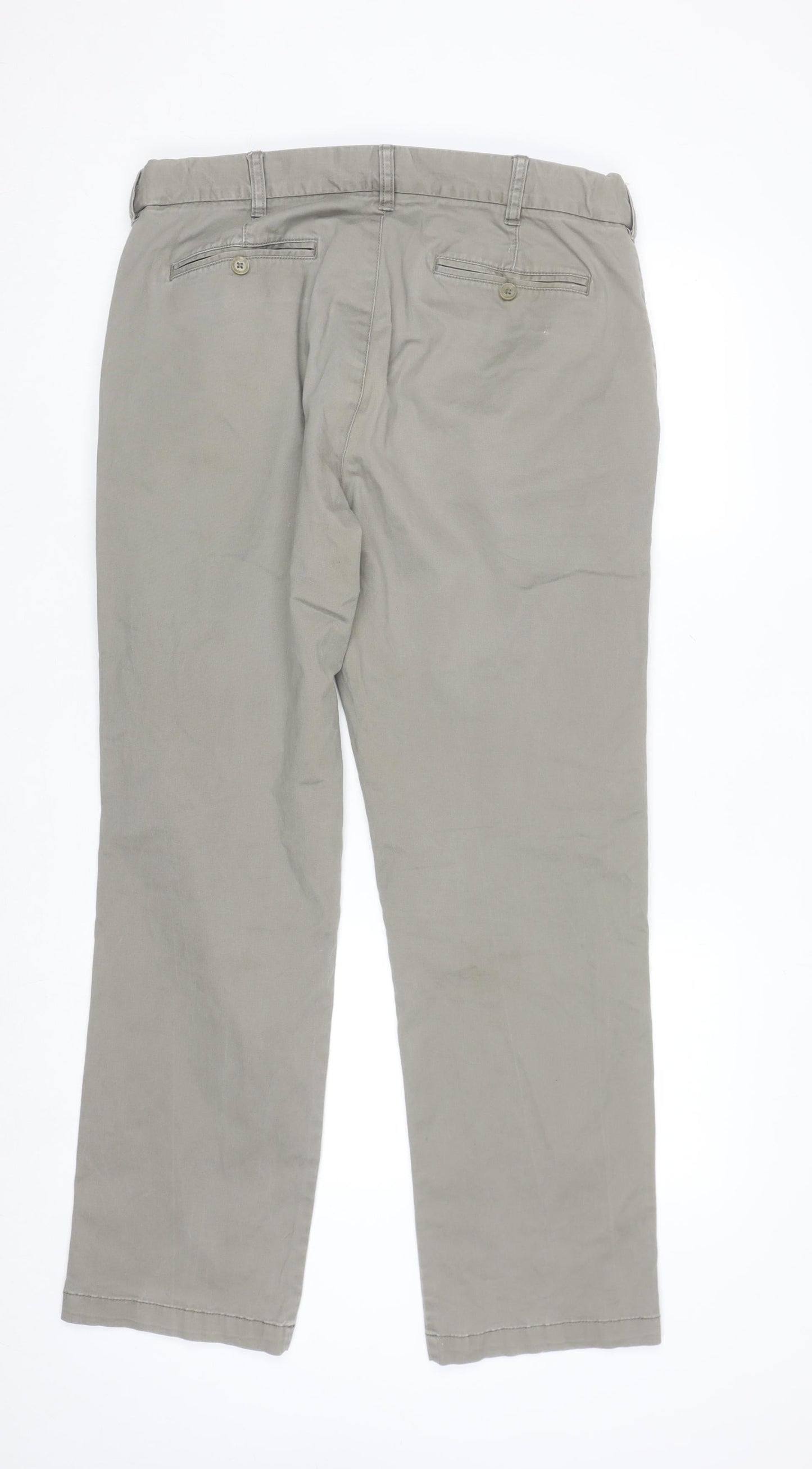 Dunnes Stores Men's Beige Chino Trousers 34W 34L Straight Fit