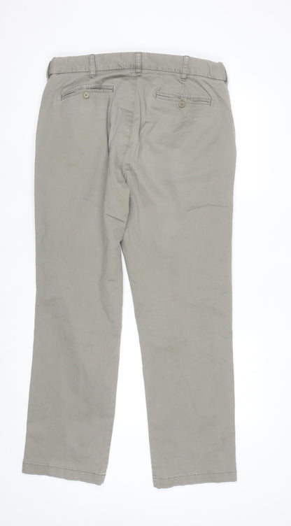 Dunnes Stores Men's Beige Chino Trousers 34W 34L Straight Fit