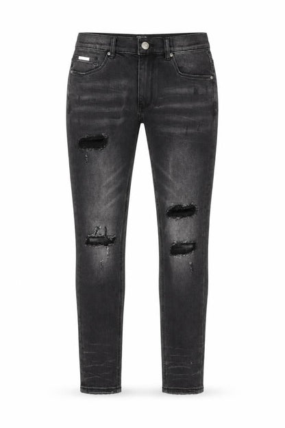 Pre London Men's Black Distressed Skinny Jeans 30R