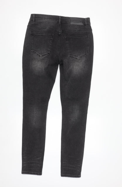 Pre London Men's Black Distressed Skinny Jeans 30R