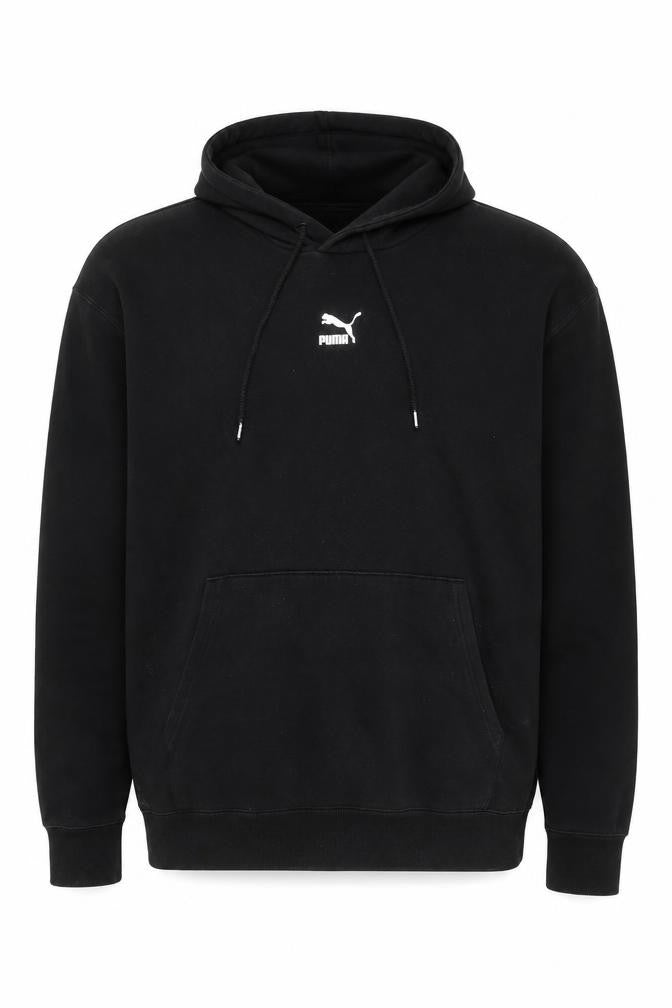 Puma Men's Black XL Pullover Hoodie with Logo