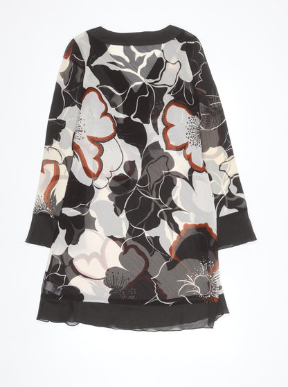 Principles Women’s Multicoloured Floral Shift Dress Size 12 Long Sleeve