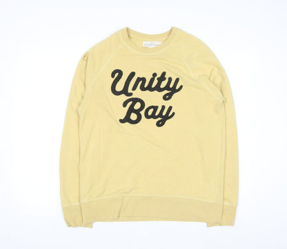 H&M L.O.G.G. Womens Yellow Pullover Sweatshirt Size 12 Cotton Blend