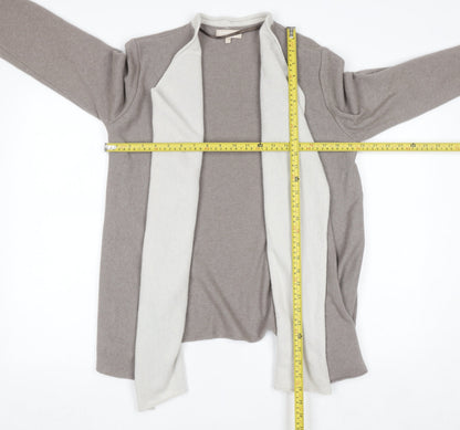 Benedetta B. Women's Beige Merino Wool Blend Open Cardigan L
