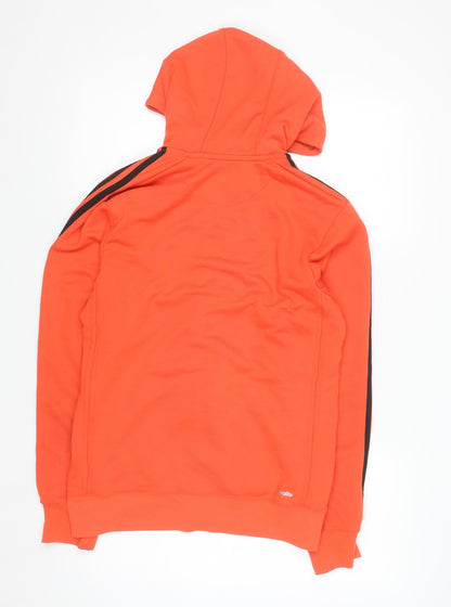 Adidas Men's Orange Full Zip Hoodie Small Sports Essentials Climalite