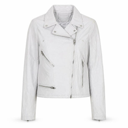 BLANKNYC Womens Grey Faux Leather Biker Jacket Size L