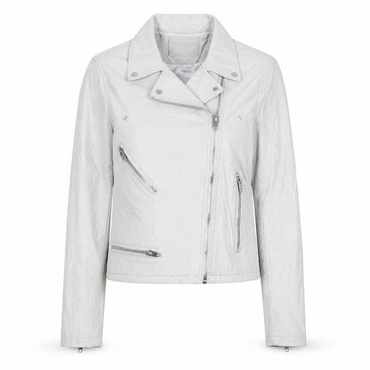 BLANKNYC Womens Grey Faux Leather Biker Jacket Size L
