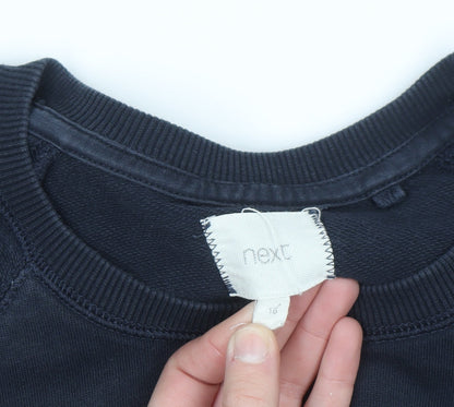 Next Women's Navy Long Sleeve Pullover Sweatshirt UK 16