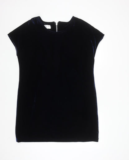 O Polí's Fiftythree:2 Women's Navy Velvet Shift Dress Size S