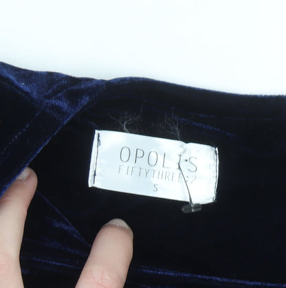 O Polí's Fiftythree:2 Women's Navy Velvet Shift Dress Size S