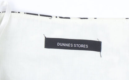 Dunnes Stores Women Black Floral Wrap Midi Skirt Size 8 Cotton