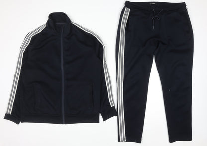 Dunnes Stores Men's Black Slim Fit 2 Piece Tracksuit Set M