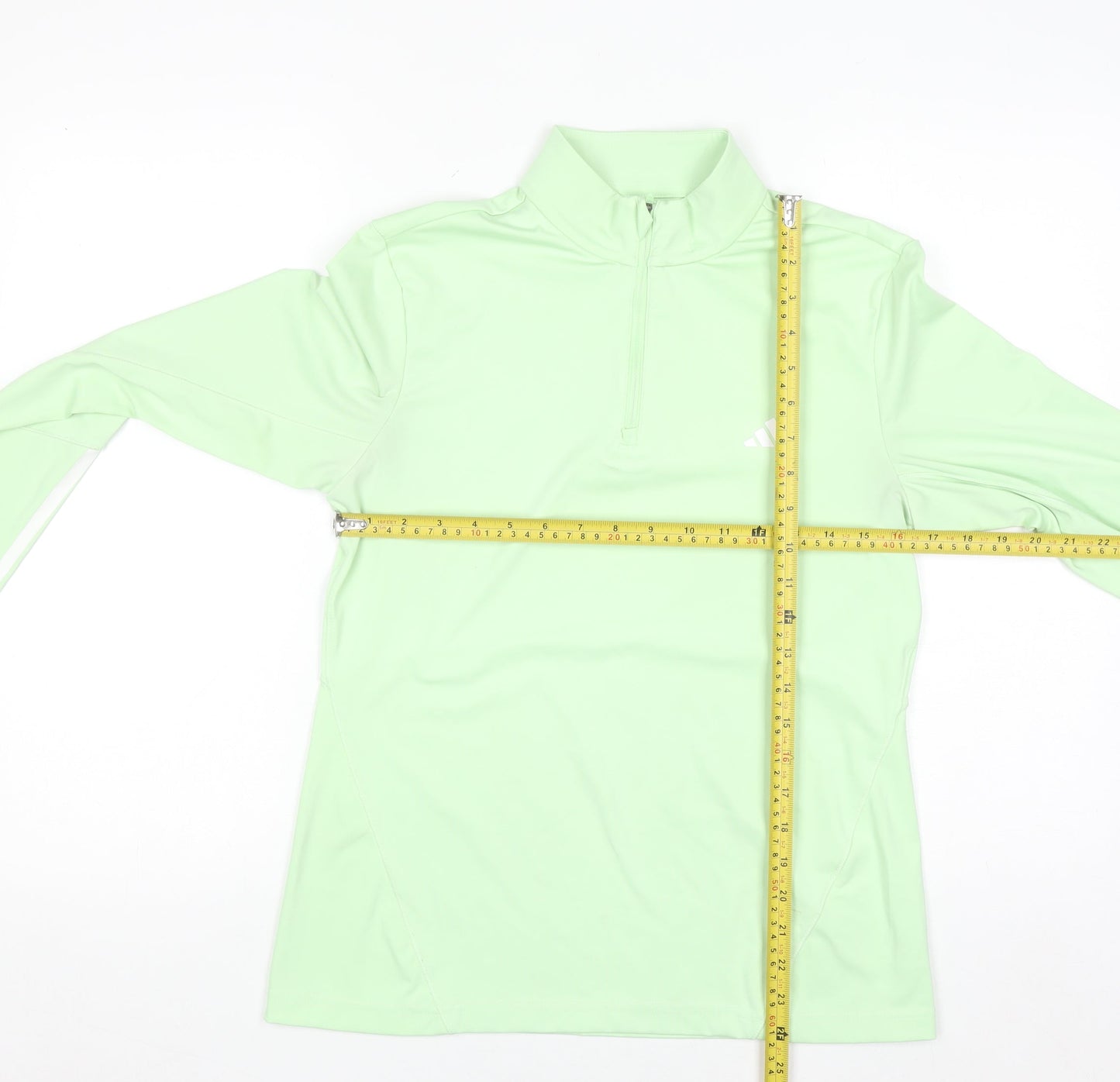 adidas Womens Green 1/4 Zip Tracksuit Set Size 12-14