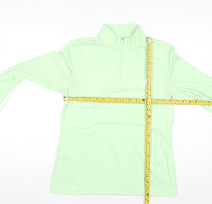 adidas Womens Green 1/4 Zip Tracksuit Set Size 12-14