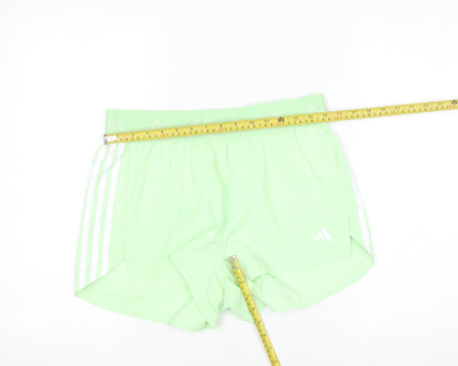 adidas Womens Green 1/4 Zip Tracksuit Set Size 12-14