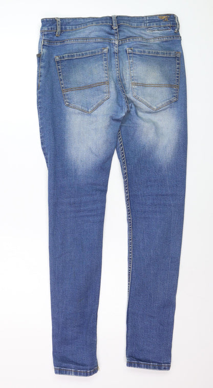 Kingpin Women Blue Skinny Mid Rise Stretch Denim Jeans Size 32R