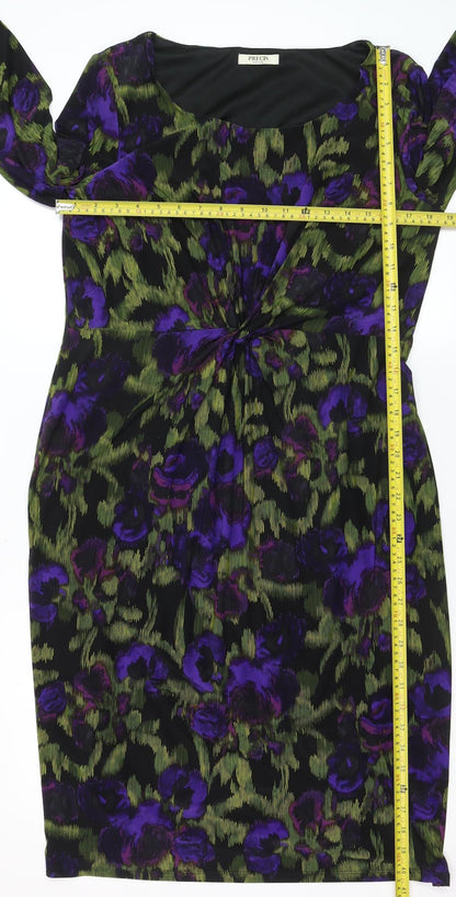 Precis Petite Womens Multicoloured Size 16 Floral Sheath Dress