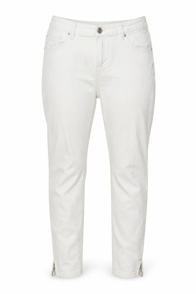 Zara Woman White Slim Fit Ankle Zip Jeans Size 14