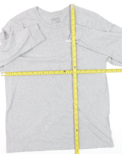 Patagonia Men's Grey Long Sleeve Regular Fit T-Shirt M