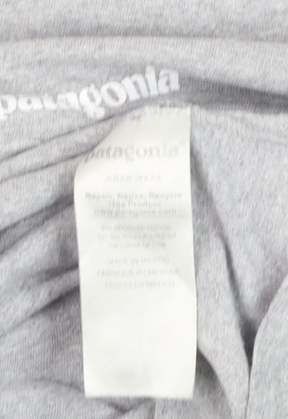 Patagonia Men's Grey Long Sleeve Regular Fit T-Shirt M