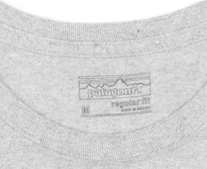 Patagonia Men's Grey Long Sleeve Regular Fit T-Shirt M