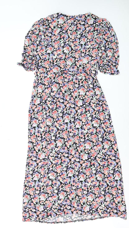 Nobody's Child Women's Multicoloured Floral Midi Fit & Flare Dress Size 10