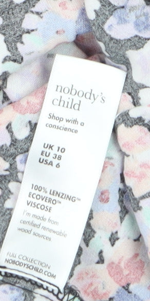 Nobody's Child Women's Multicoloured Floral Midi Fit & Flare Dress Size 10