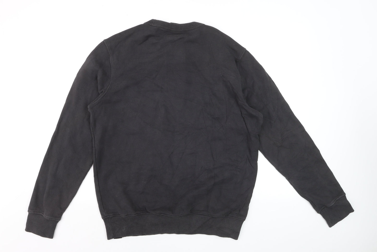 Dickies Men's Black Pullover Sweatshirt Medium Crew Neck Embroidered Logo