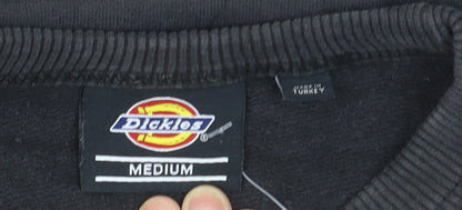 Dickies Men's Black Pullover Sweatshirt Medium Crew Neck Embroidered Logo
