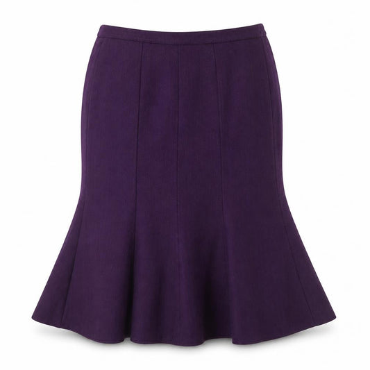 EWM Women's Purple Size 18 Knee Length Trumpet Skirt