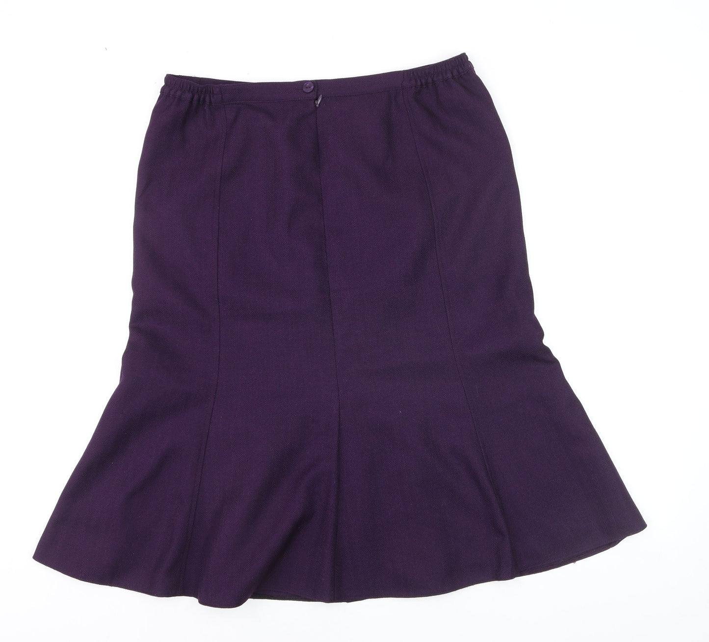 EWM Women's Purple Size 18 Knee Length Trumpet Skirt