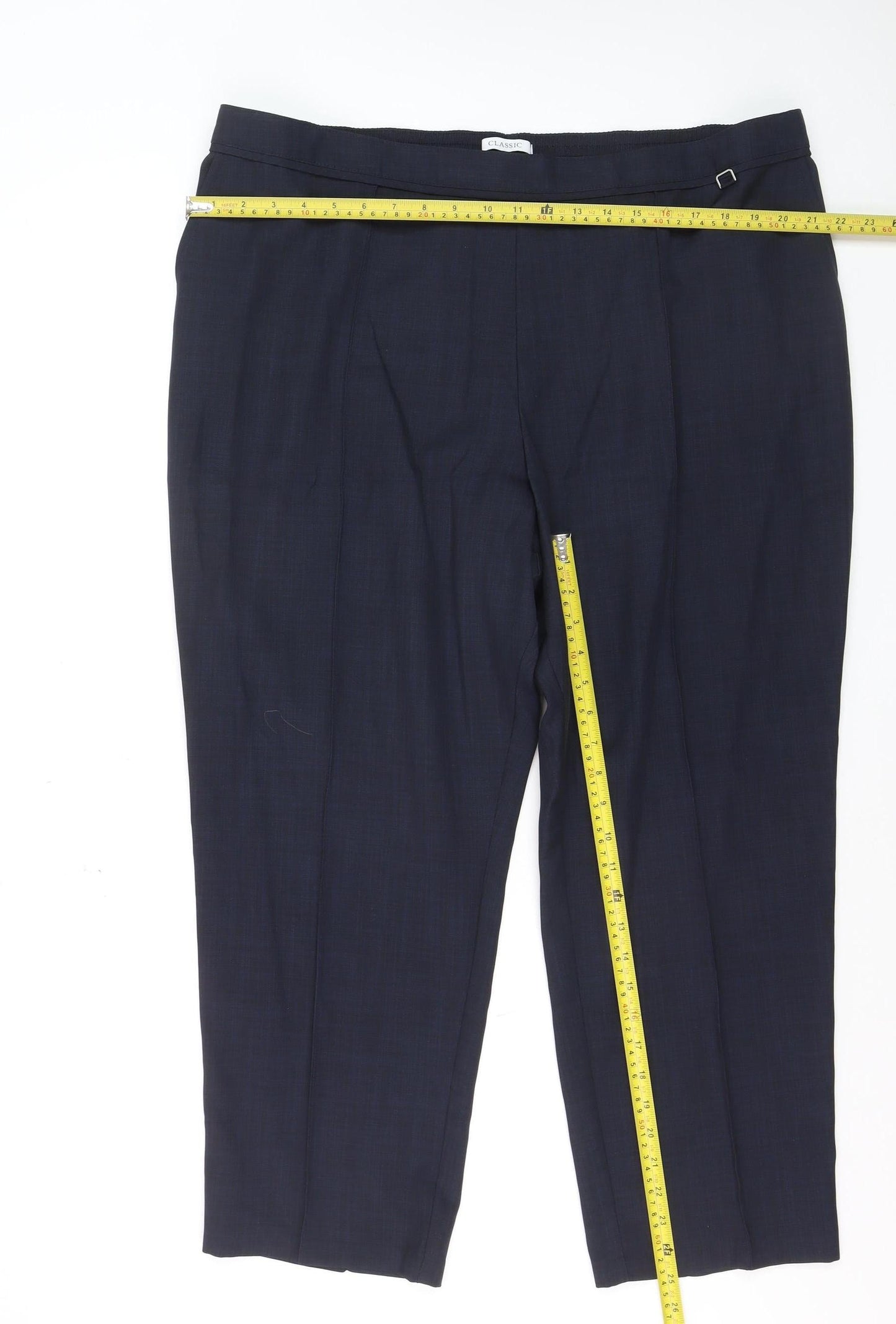 Marks and Spencer Womens Blue Classic Dress Pants Size 22 Short