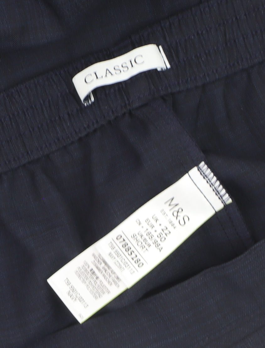 Marks and Spencer Womens Blue Classic Dress Pants Size 22 Short