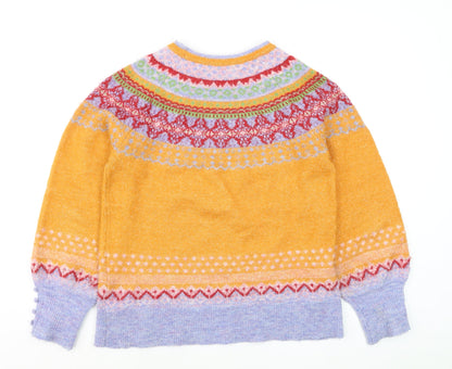 Monsoon Women’s Multicoloured Fair Isle Knit Jumper Size S