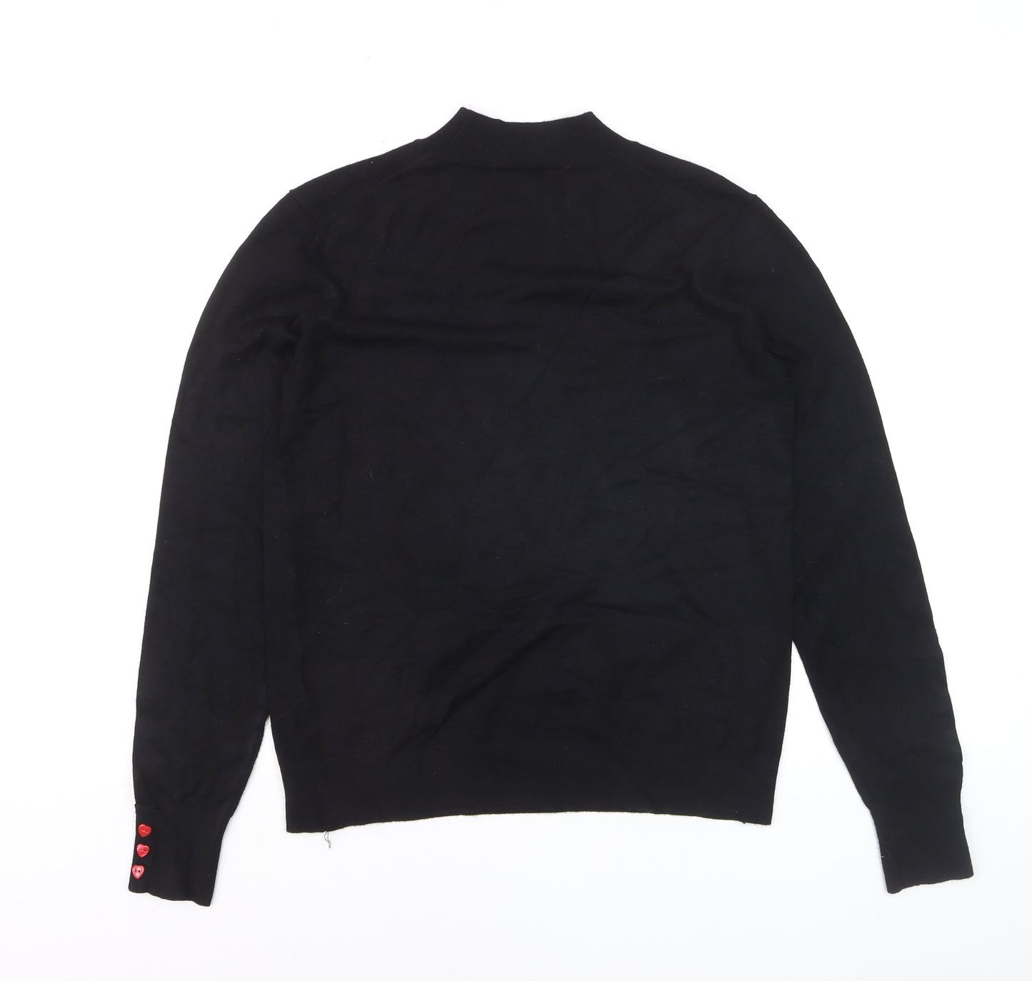 Warehouse Women’s Black Mock Neck Long Sleeve Pullover Jumper Size 10