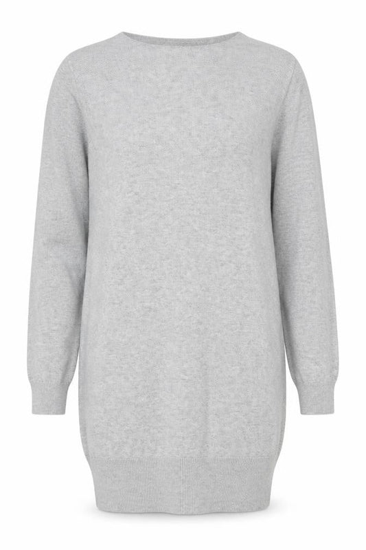 PRETTYLITTLETHING Women's Grey Long Sleeve Tunic Jumper Size S