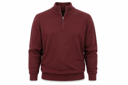 Farah 1920 Men’s Red Cotton Half Zip Jumper M Regular Fit
