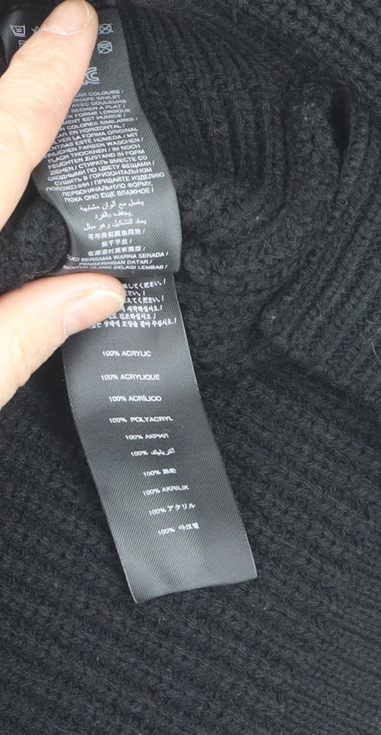 Friends Like These Womens Black Roll Neck Acrylic Jumper UK 10