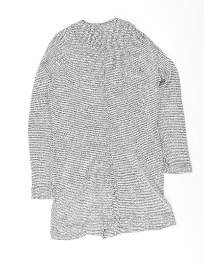ASOS Women’s Grey Knit Long Sleeve Open Cardigan Size 8 Cotton