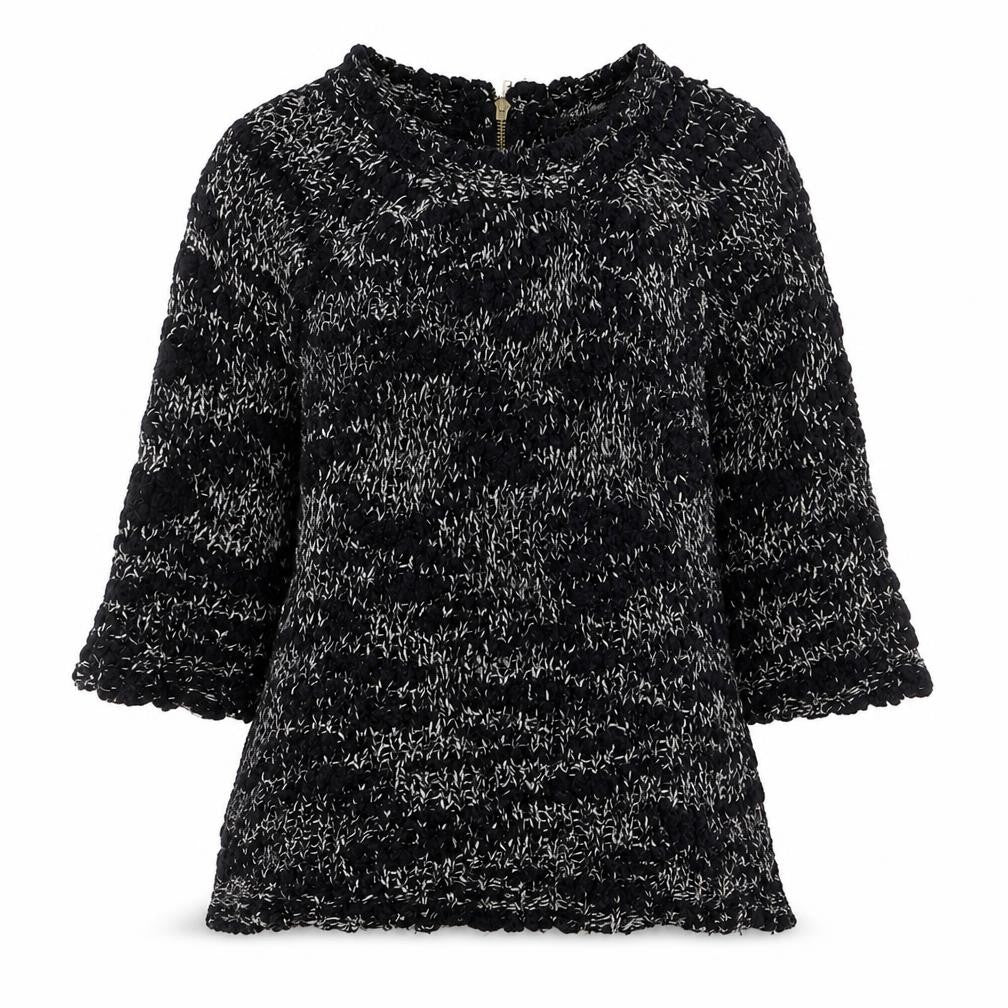 Topshop Women's Black Chunky-Knit Pullover Jumper UK 8