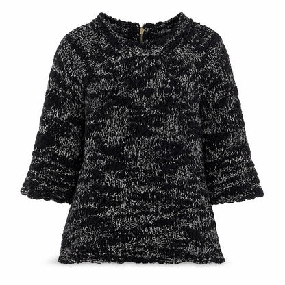 Topshop Women's Black Chunky-Knit Pullover Jumper UK 8