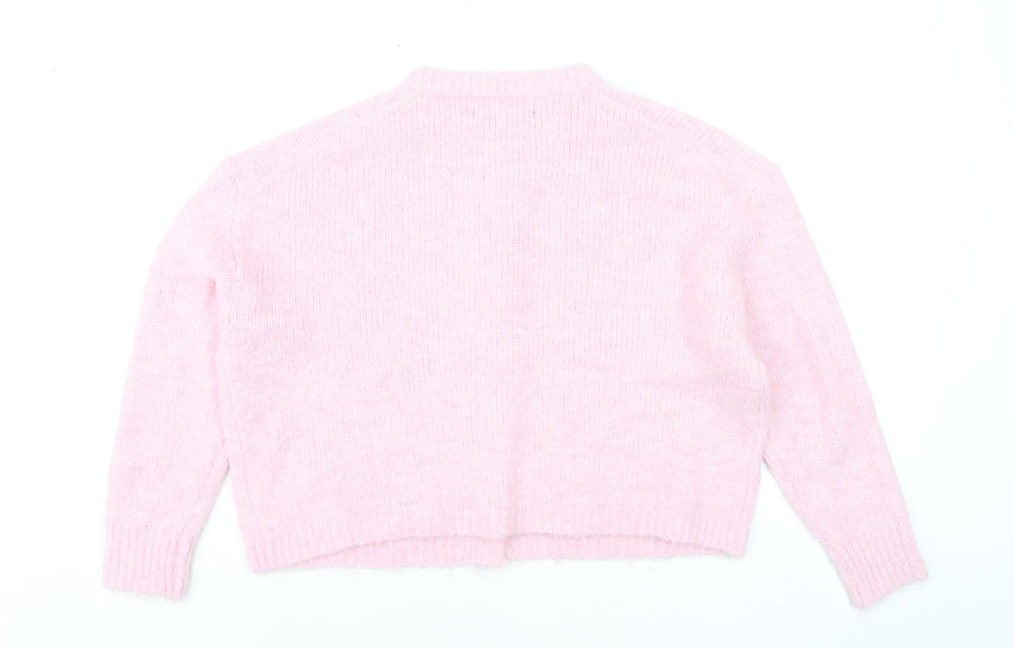 FB Sister Women’s Pink Knit Crew Neck Cardigan Size S