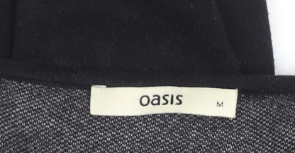 Oasis Women Black Bodycon Knit Sequin Dress Size M