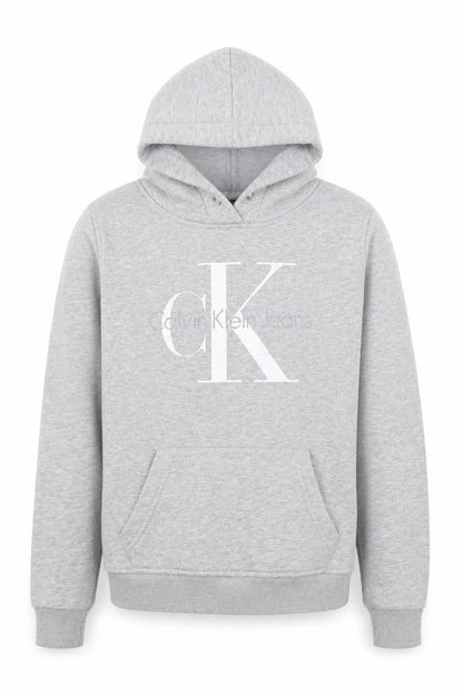 Calvin Klein Jeans Women's Grey Hoodie Medium Cotton Pullover