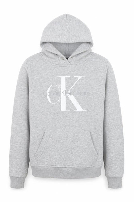 Calvin Klein Jeans Women's Grey Hoodie Medium Cotton Pullover