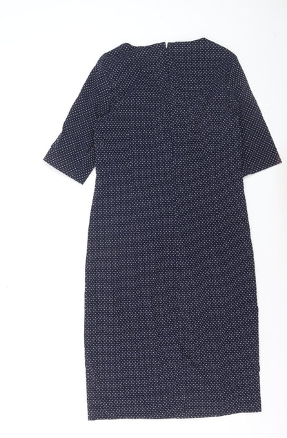 Kyra & Ko Women’s Blue Polka Dot Sheath Dress Size 6 V-Neck