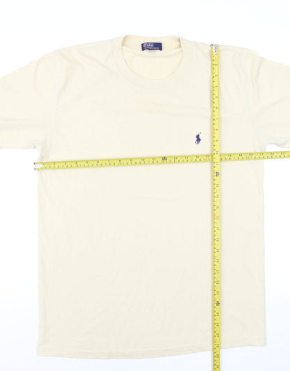 Ralph Lauren Men's Beige Cotton Crew Neck Short Sleeve T-Shirt L