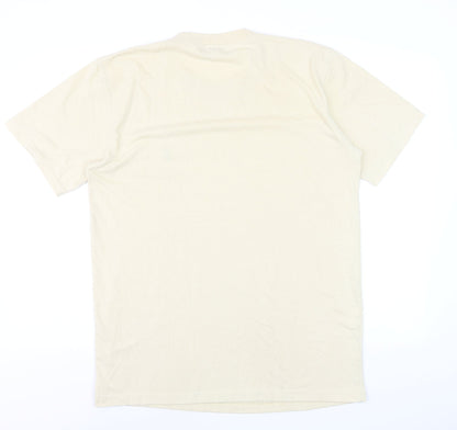 Ralph Lauren Men's Beige Cotton Crew Neck Short Sleeve T-Shirt L
