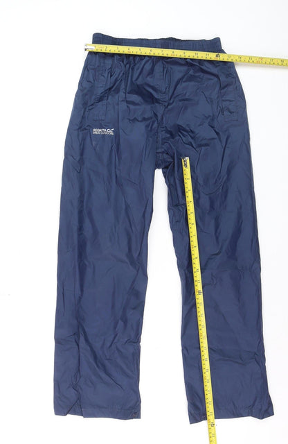 Regatta Boys Blue Waterproof Ski Trousers 9-10 Years Elastic Waist