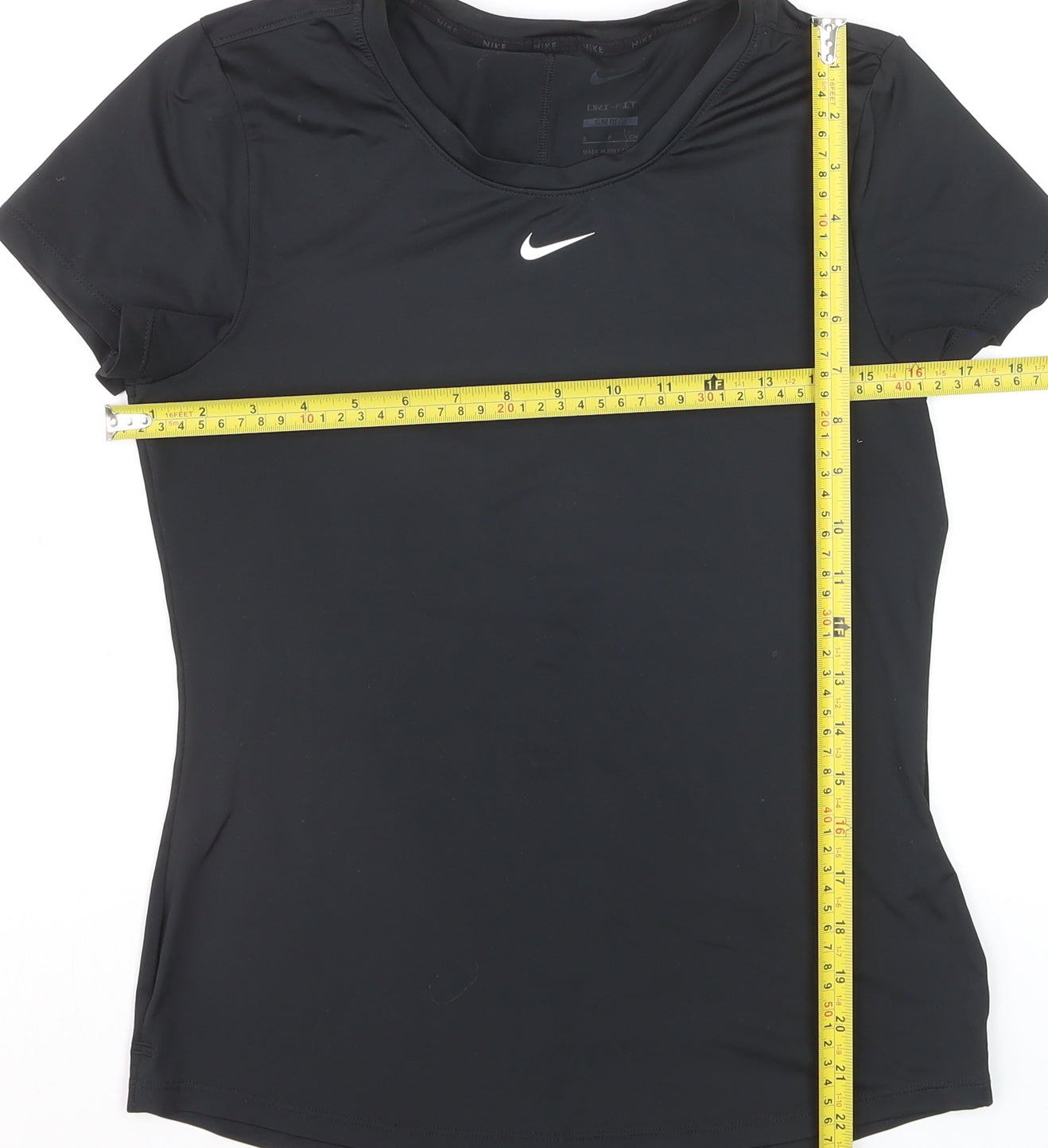 Nike Women's Black Dri-FIT Slim Fit Active T-Shirt Size S